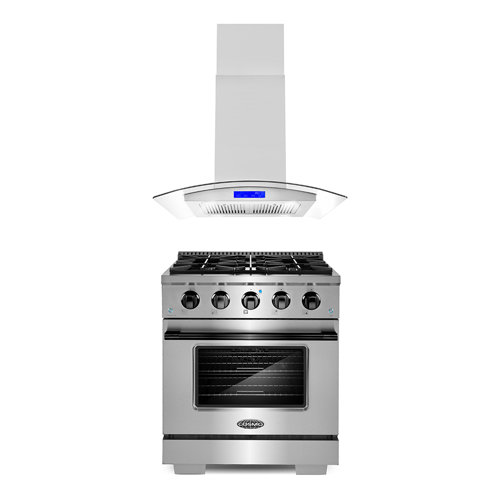 Cosmo 3 Piece Kitchen Appliance Package with 30'' Gas Freestanding